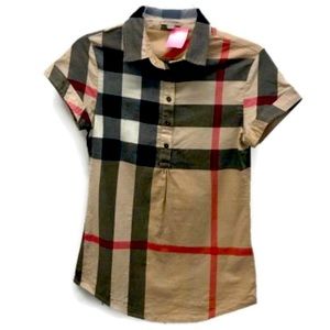 Burberry Nova Check Short Sleeve Blouse